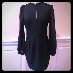 Zara chiffon keyhole dress